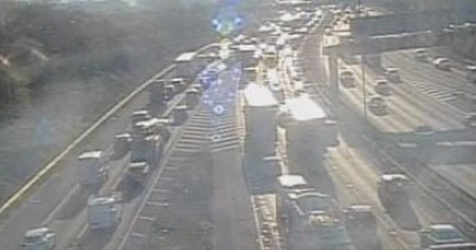 LIVE: Queue traffic and delays on the M60 near Salford following a police incident

