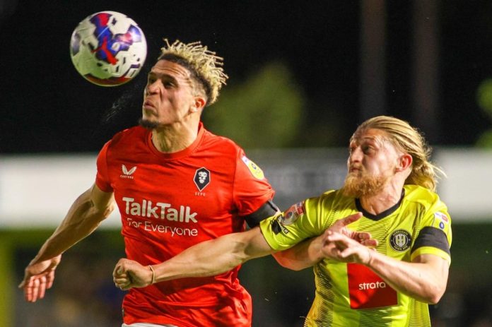 Harrogate Town 0 Salford City 1: Simon Weaver remains upbeat despite last-gasp goal
